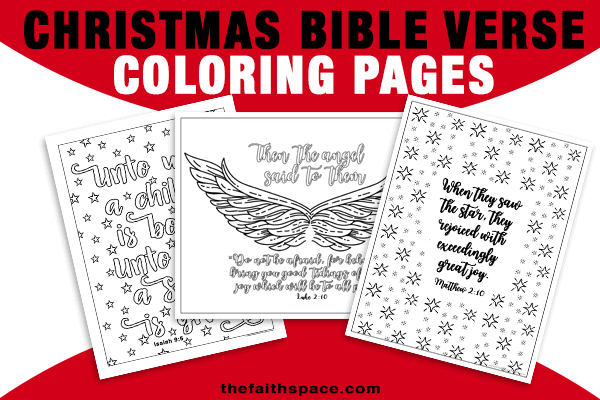 Bible coloring pages with verses for Christmas