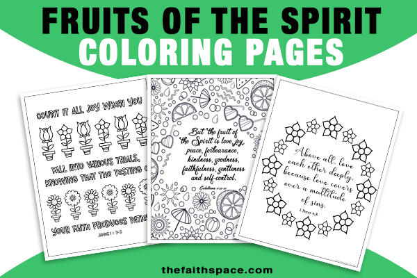 Bible coloring pages with verses on fruits of the spirit