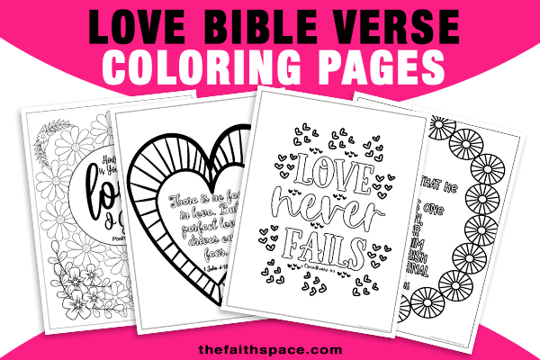 Bible coloring pages with verses about love