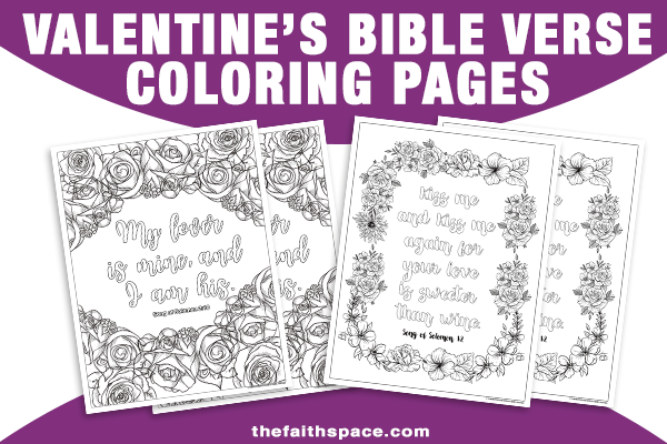 Bible coloring pages with verses for valentines