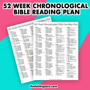 52 Week Bible Reading plan to read the Bible in a year - The Faith Space