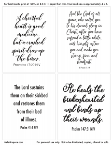 Printable Scriptures On Healing (free Pdf Download) - The Faith Space