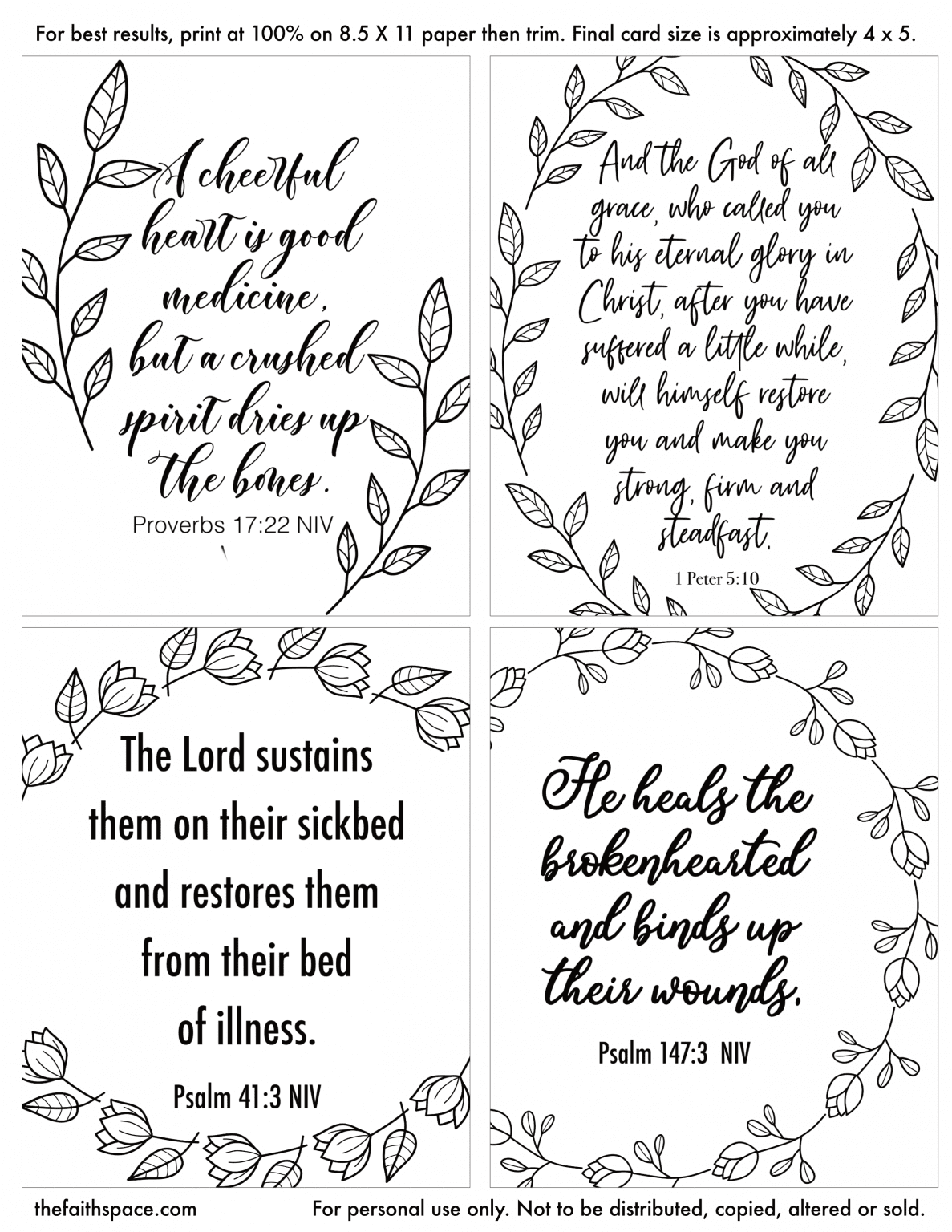 Printable Scriptures on healing (free pdf download) - The Faith Space