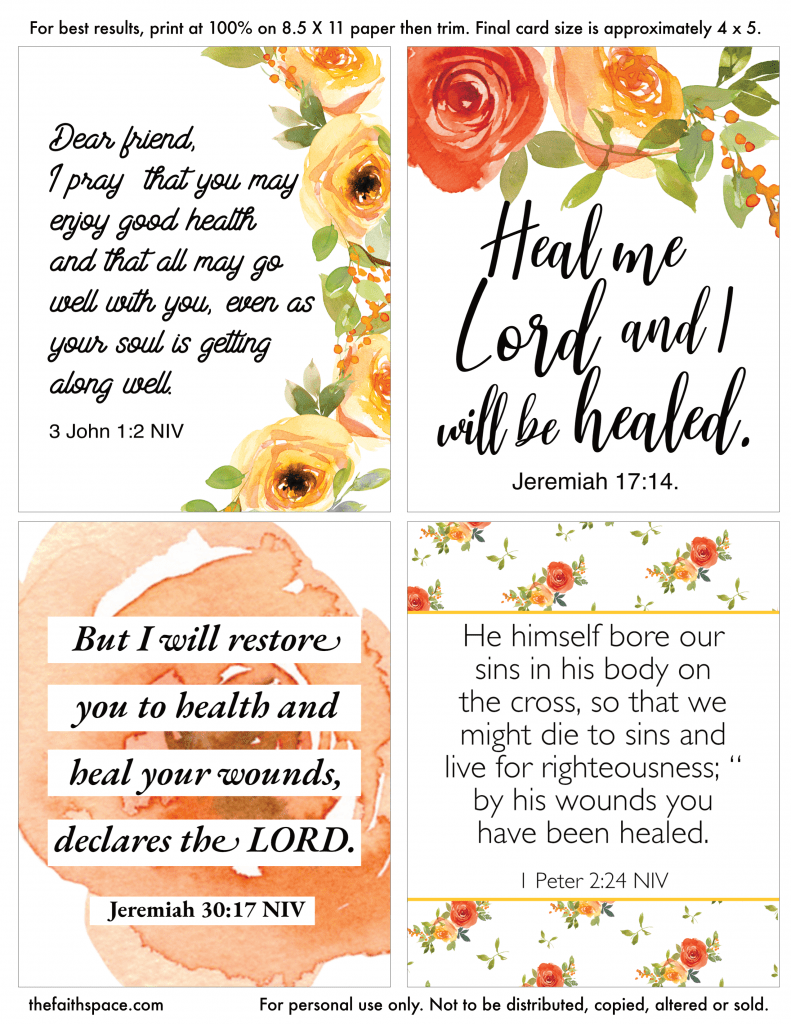 Printable Scriptures on healing (free pdf download) - The Faith Space