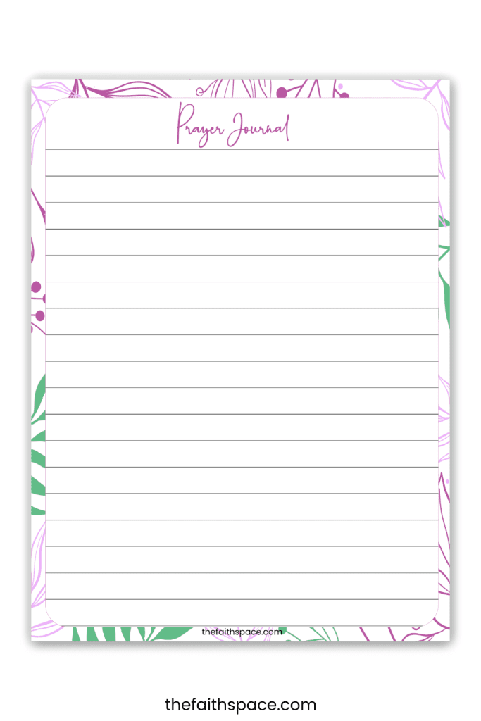 Free Prayer Journal Template and War Room Binder Printable