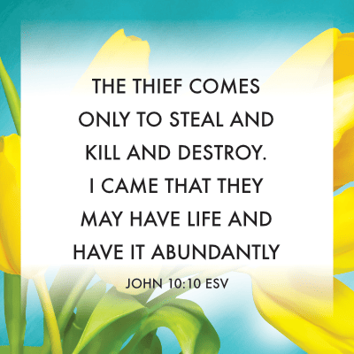 John 10:10 meaning of the thief comes to steal, kill, and destroy