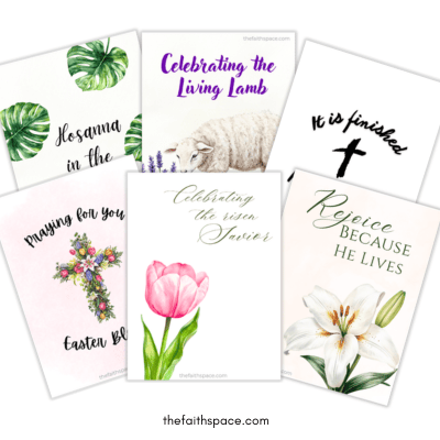Printable Religious Easter cards templates (free download)